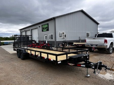 New 2025 H&H Trailers 82 X24' 9.9K HD 5' TALL LADDER GATE Utility Trailer