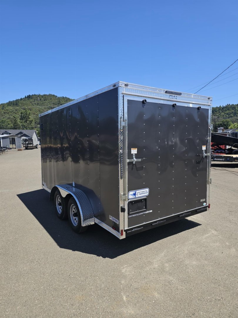 New 2026 CONTINENTAL CARGO VHW714TA2 7x14 Cargo / Enclosed Trailer CHARCOAL RAMP