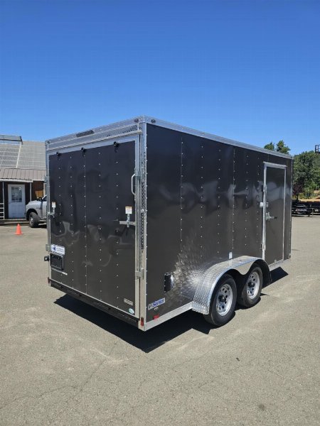 New 2026 CONTINENTAL CARGO VHW714TA2 7x14 Cargo / Enclosed Trailer CHARCOAL RAMP