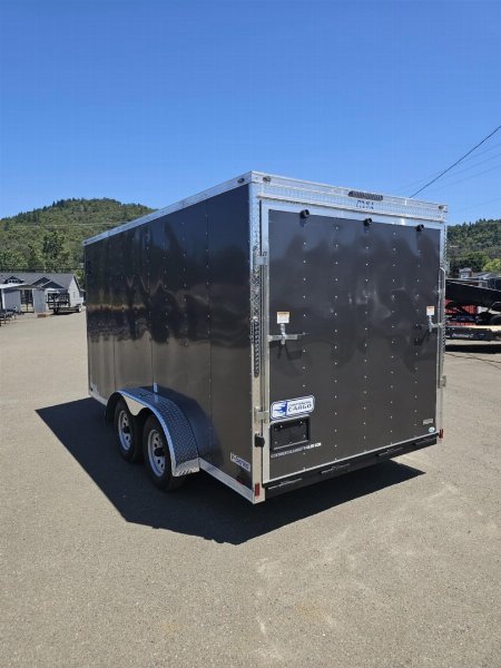 New 2026 CONTINENTAL CARGO VHW714TA2 7x14 Cargo / Enclosed Trailer CHARCOAL RAMP
