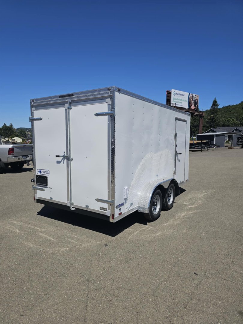 New 2026 CONTINENTAL CARGO VHW714TA2 7x14 Cargo / Enclosed Trailer WHITE