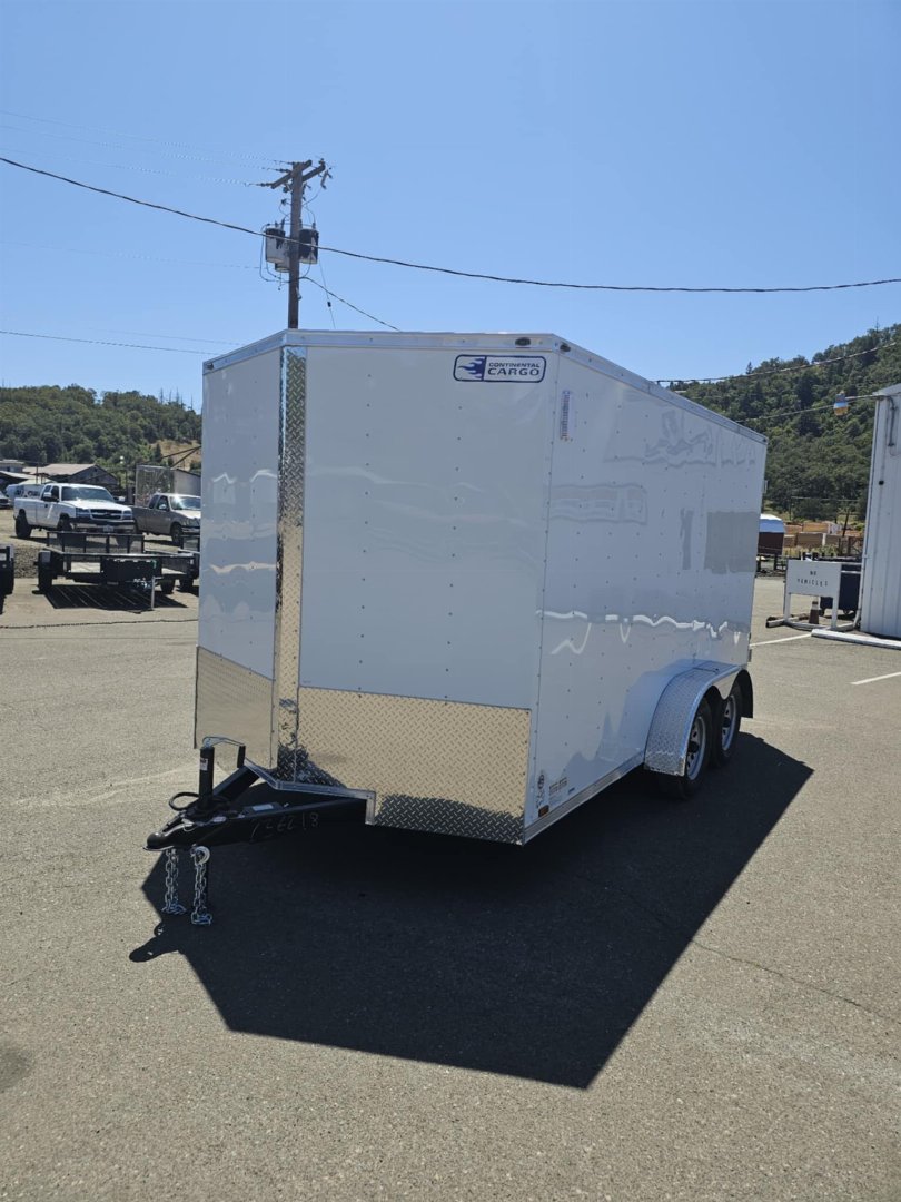 New 2026 CONTINENTAL CARGO VHW714TA2 7x14 Cargo / Enclosed Trailer WHITE