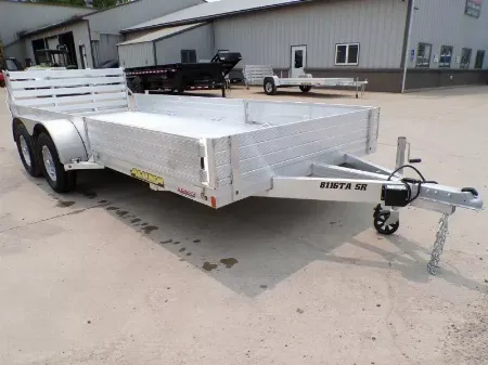 New 2025 Aluma 8116TA-EL-R-BT-SR-Utility Trailer - 186