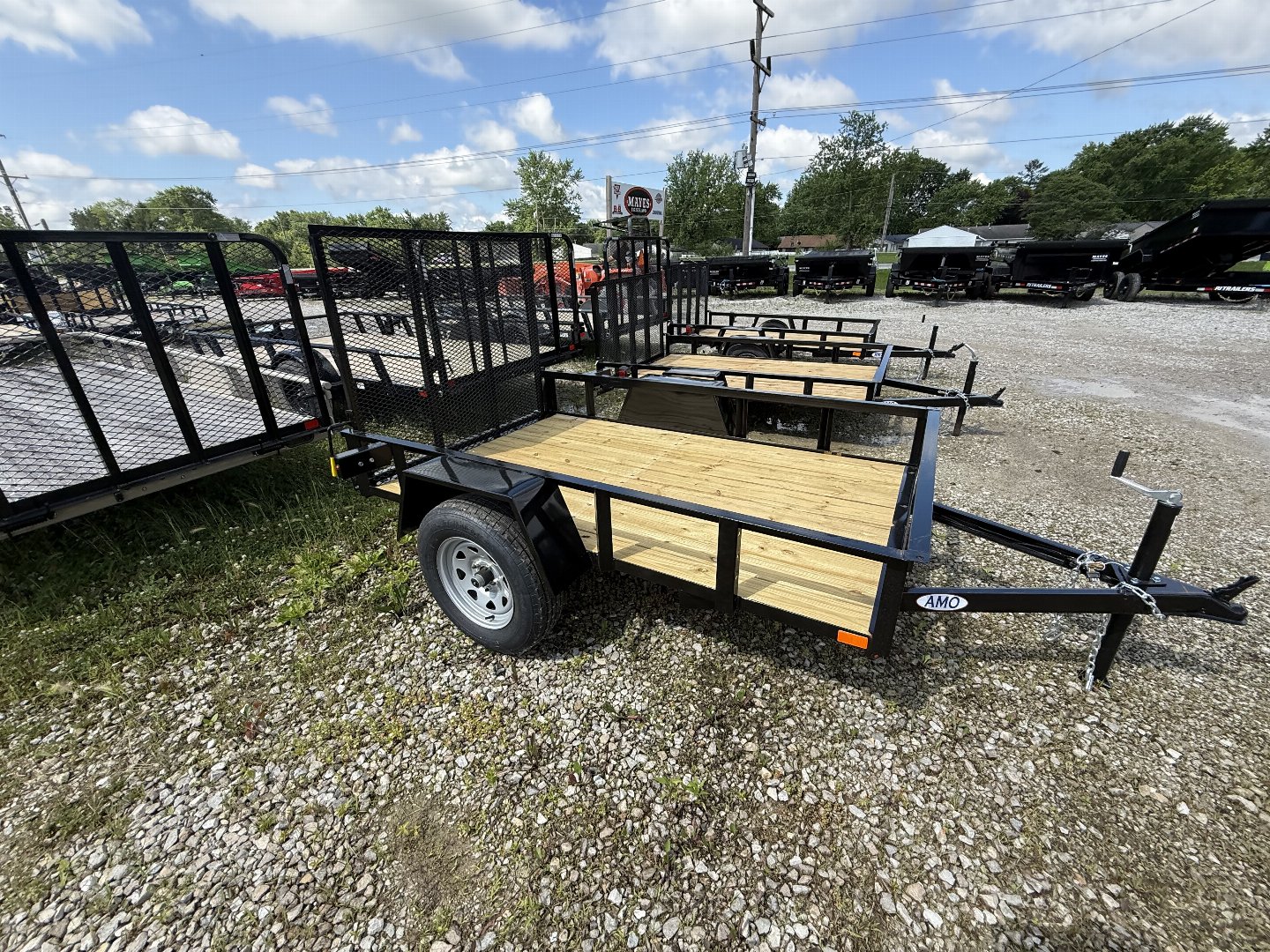 New 2025 AMO US081 Utility Trailer 5X8 SA LOWSIDE (GVW:2990) BLACK