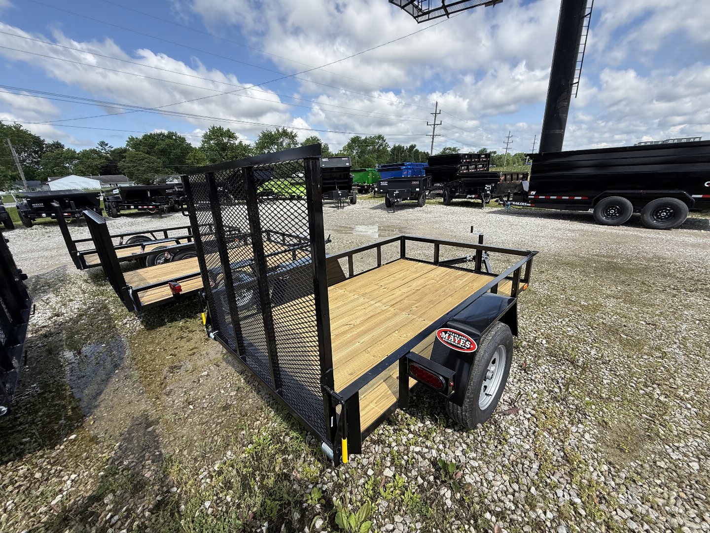 New 2025 AMO US081 Utility Trailer 5X8 SA LOWSIDE (GVW:2990) BLACK