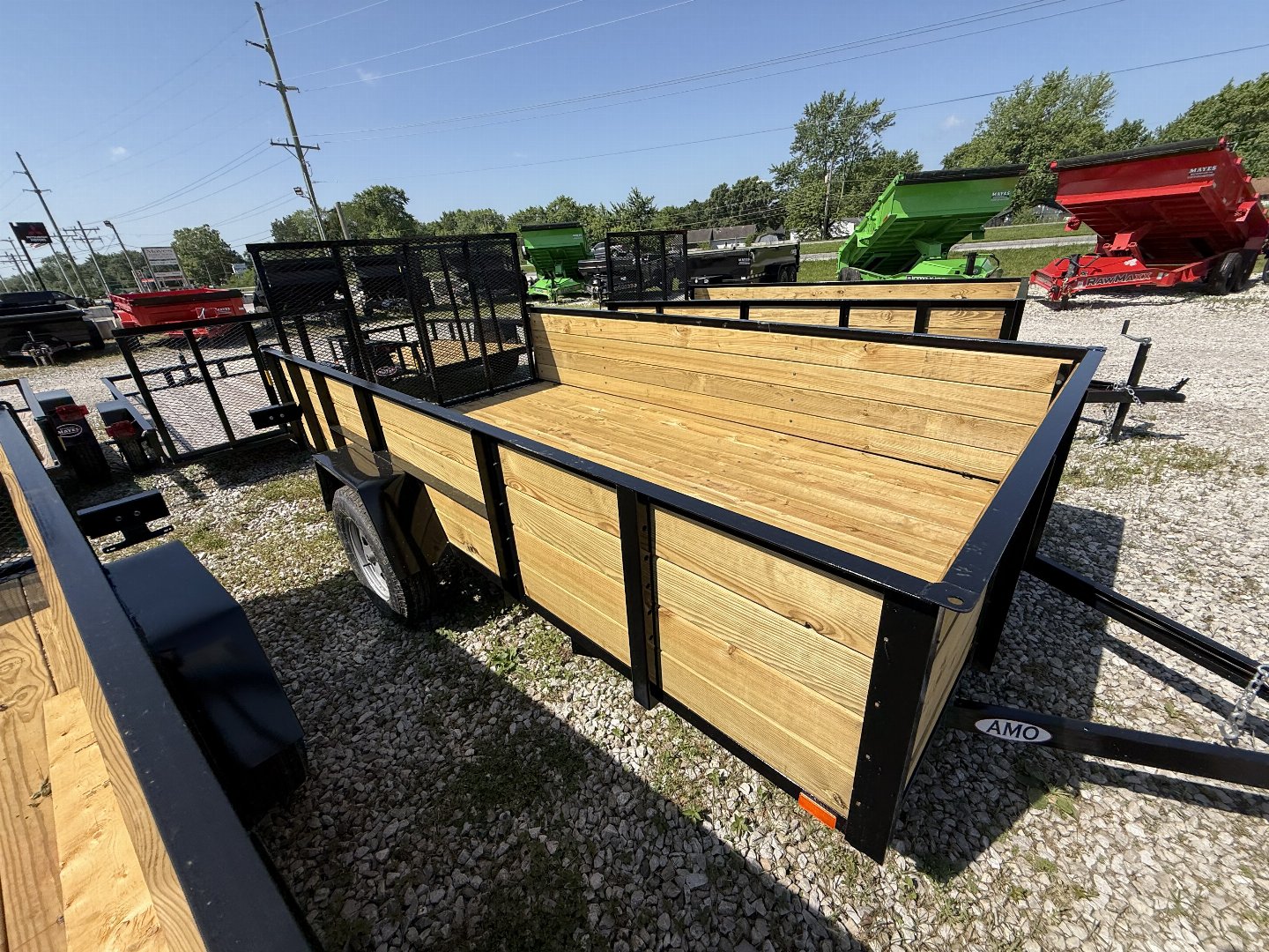 New 2025 AMO US121 Utility Trailer 76X12 SA HIGH SIDE (GVW:2990) BLACK