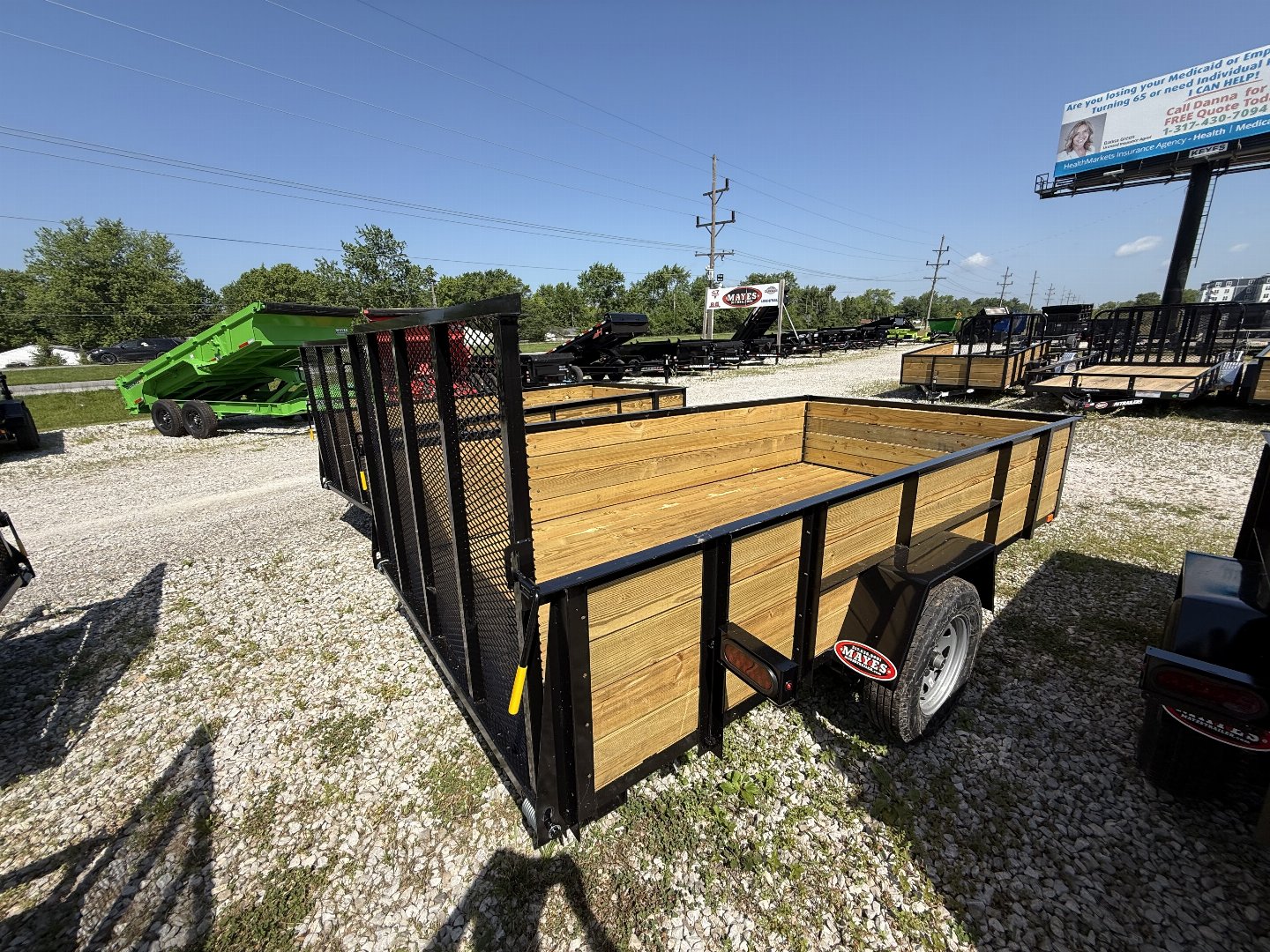 New 2025 AMO US121 Utility Trailer 76X12 SA HIGH SIDE (GVW:2990) BLACK