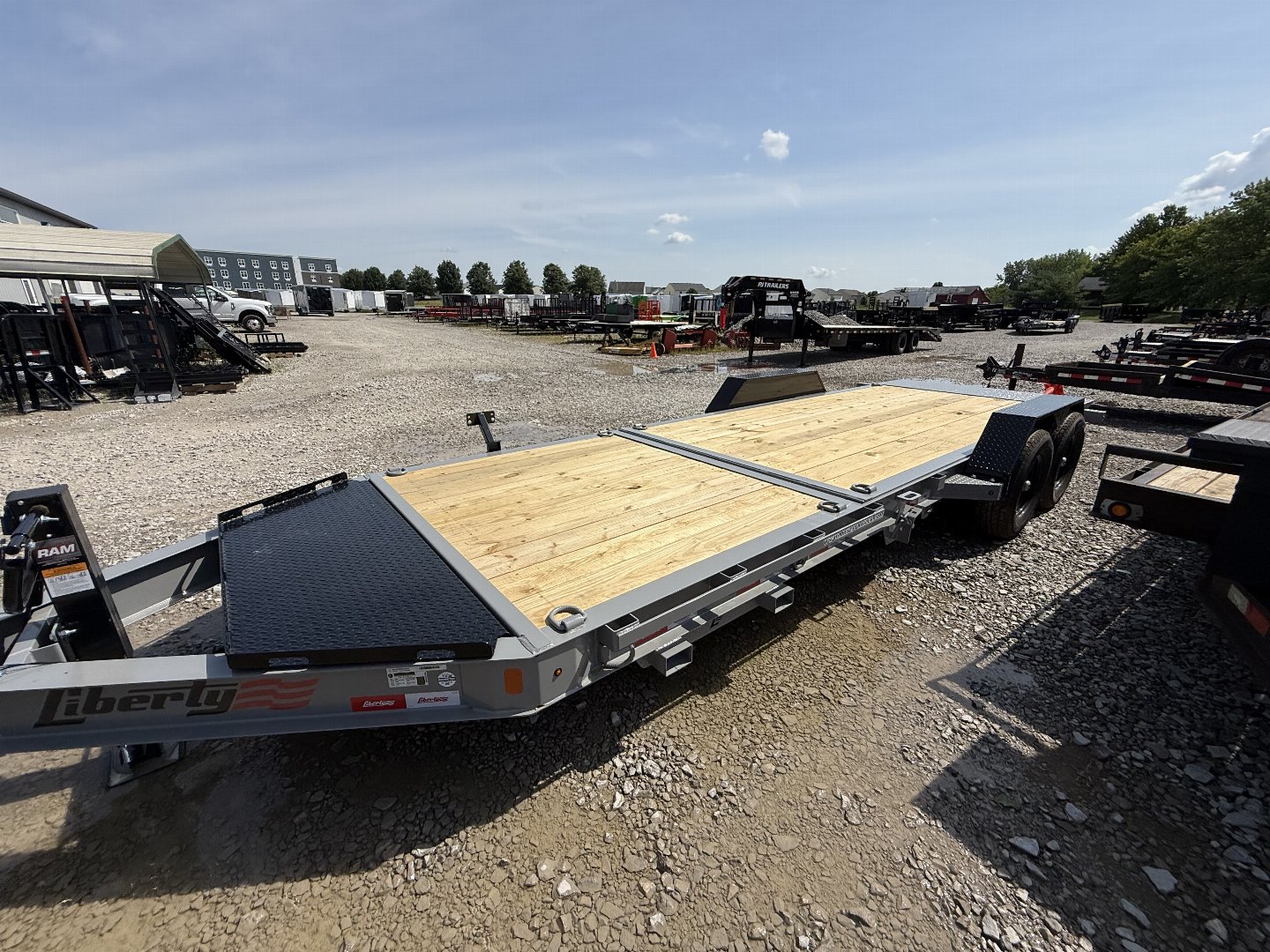 New 2025 LIBERTY TRAILER LT14K83X22SPB8WF TILT 83X22 TA (GVW:15400) BATTLESHIP GRAY