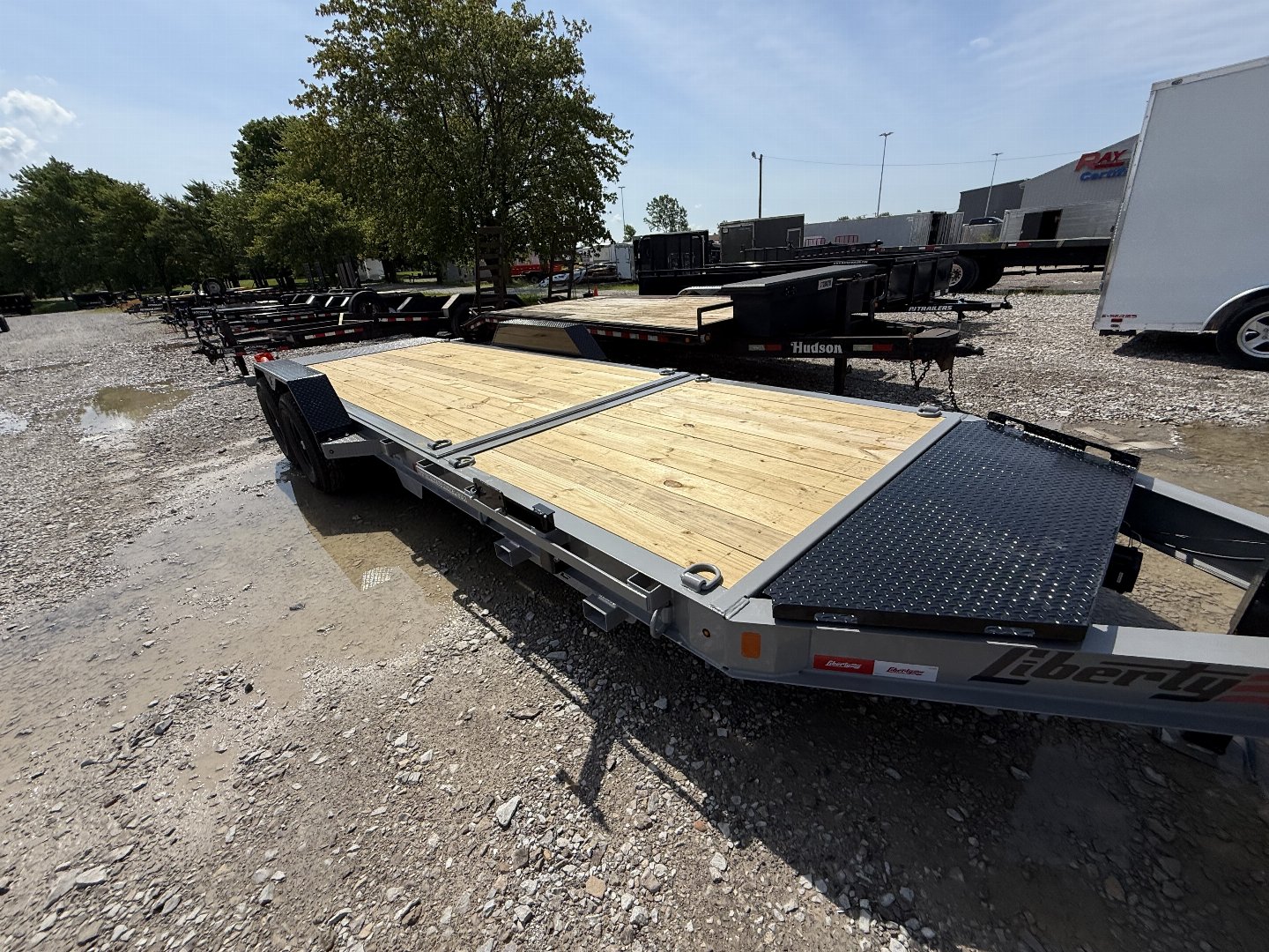 New 2025 LIBERTY TRAILER LT14K83X22SPB8WF TILT 83X22 TA (GVW:15400) BATTLESHIP GRAY