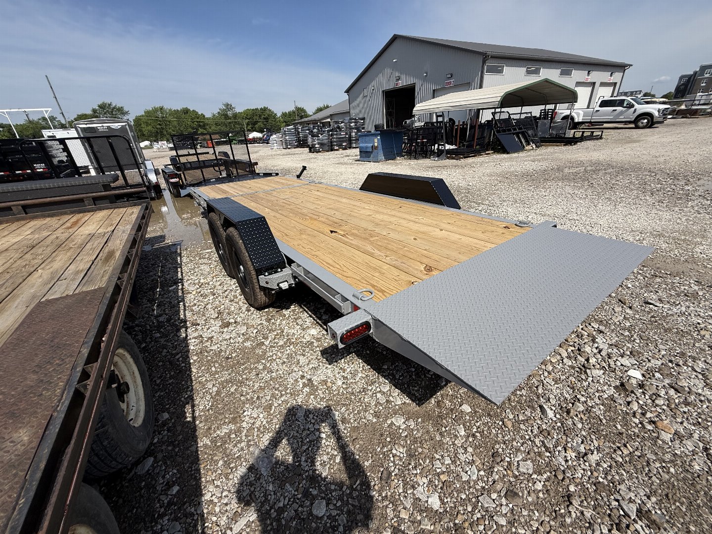 New 2025 LIBERTY TRAILER LT14K83X22SPB8WF TILT 83X22 TA (GVW:15400) BATTLESHIP GRAY