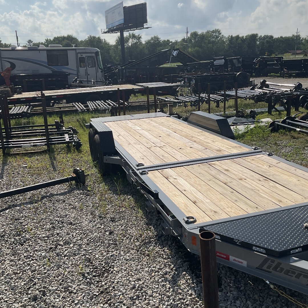 New 2025 LIBERTY TRAILER LT14K83X22SPB8WF TILT 83X22 TA (GVW:15400) BATTLESHIP GRAY