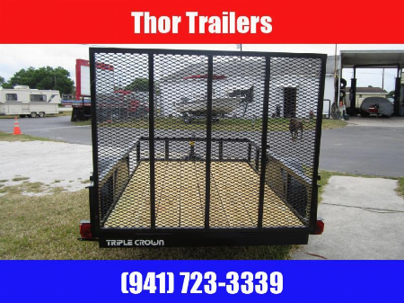 New 2025 Triple Crown Trailers 5X8 SA WITH RAMP Utility Trailer