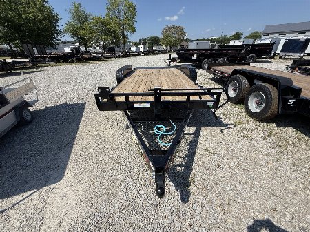 New 2026 PJ Trailer CC162 Equipment Trailer 83x16 TA STRAIGHT DECK (GVW:14000) BLACK
