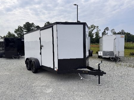 New 2025 Covered Wagon Trailers 7X14 Tandem Axle Enclosed Trailer w/ Blackout Package