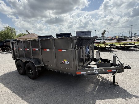 New 2025 Triple R 7x14 3ft Walls Dump Trailer