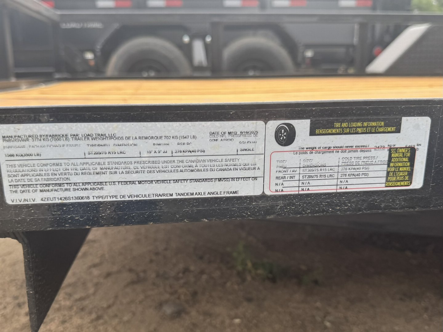 New 2025 Load Trail 7-14 Tandem Axle Ramp Gate Utility 7K GVWR
