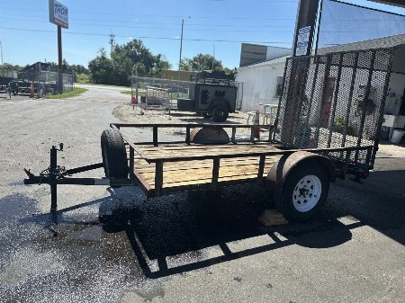 Used 2006 BREW 6X10 SA UTILITY WITH SPLIT RAMPS Utility Trailer