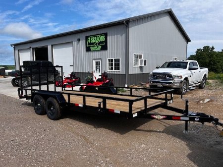 New 2025 H&H Trailers 82 X18' Rail Side 7k gvwr Utility Trailer