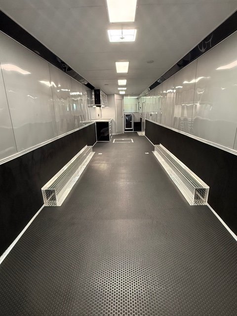 New 2025 VINTAGE 8 X 48 RACE TRAILER WITH BATHROOM