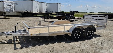 New 2025 H&H Trailers 82x16 7k Aluminum Rail Side Utility Trailer