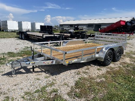 New 2025 H&H TRAILERS 82X14 Aluminum Rail Side Utility Tandem Utility Trailer