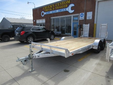 New 2025 SPORT HAVEN 7'X18' ALUMINUM HD W/4' SPLIT RAMPS Equipment Trailer
