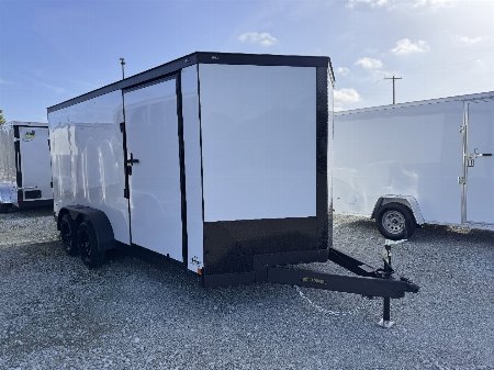 New 2025 Covered Wagon Trailers 7X16 Tandem Axle Enclosed Trailer w/ Blackout Package