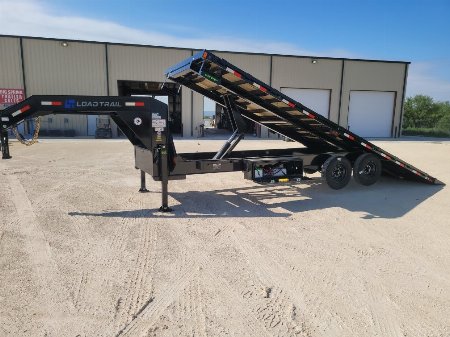 New 2025 Load Trail 102 x 24' 14K Gooseneck Hydraulic Tilt w/ Hyd Jacks