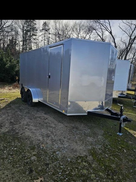 New 2025 LOOK 7X16 Enclosed Cargo Trailer 6'6 INSIDE RAMP DOOR
