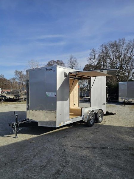 New 2025 Look Trailers SCREWLESS 7x14 7' INSIDE 80  REAR OPENING ESCAPE DOOR SXS UTV GOLF CART 5200LB AXLES Cargo / Enclosed Trailer