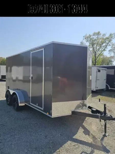 New 2025 LOOK 7X14 Enclosed Cargo Trailer 6'6 INSIDE RAMP DOOR