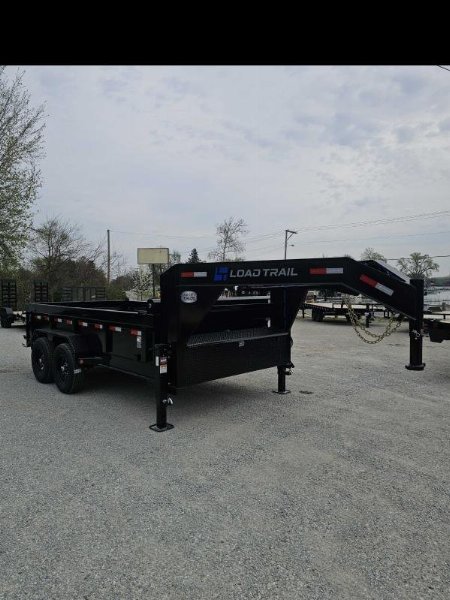 New 2025 Load Trail 83X14 LO PRO GOOSENECK DUMP TRAILER 14K GVWR  7 GAUGE FLOOR