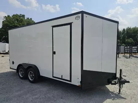 New 2025 US Cargo 7.5X16 7' TALL 080 POLYCOR BLACKOUT SCREWLESS ALUMINUM WHEELS SXS UTV GOLF CART ATV Cargo / Enclosed Trailer