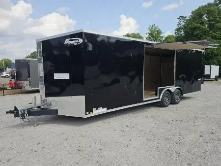 New 2025 8.5x24 CAR HAULER WITH ESCAPE DOOR 10K TORSION AXLE 7' INSIDE SXS UTV GOLF CART Cargo / Enclosed Trailer