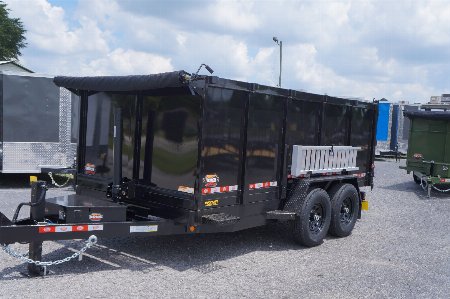 New 2025 Covered Wagon Trailers D-7X14X4X14-T Dump Trailer