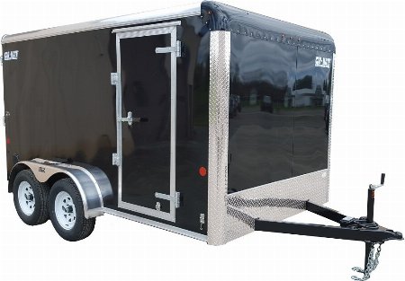 New Car Mate Trailers 7x14 7' Interior Custom Cargo with Rear Ramp Door