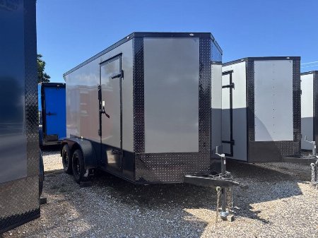 New 2025 FGT 6x12 Tandem Axle Cargo / Enclosed Trailer - BLACKOUT PACKAGE - SCREWLESS EXTERIOR - SPOILER