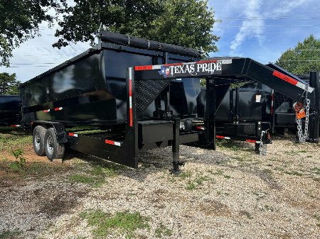 New 2025 Texas Pride Trailers 7X16X4GN Dump Trailer - RAMPS - SPARE TIRE