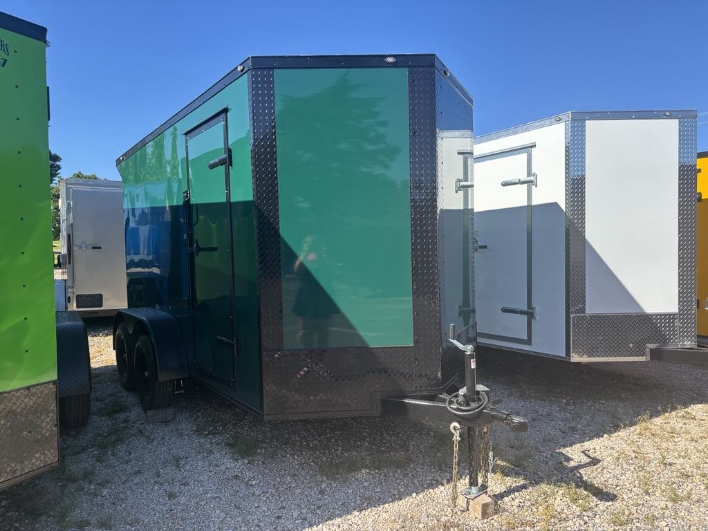 New 2025 FGT 6x12 Tandem Axle Cargo / Enclosed Trailer - BLACKOUT PACKAGE - SCREWLESS EXTERIOR - SPOILER
