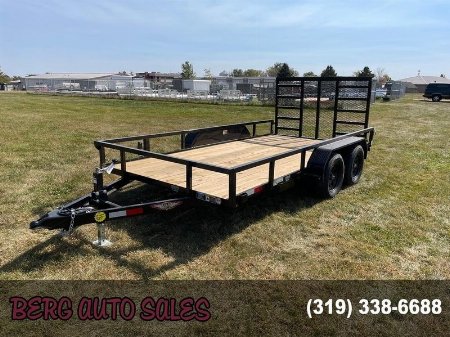 New 2025 H&H Trailers 82X14 Rail Side Utility Tandem Utility Trailer