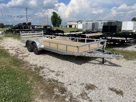New 2025 H&H TRAILERS 82X20 Aluminum Rail Side Utility Tandem Utility Trailer