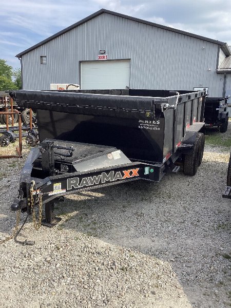 New 2026 RAWMAXX LPX14BP14K Dump Trailer 83X14 TA 36  SIDES (GVW:14000) JET BLACK