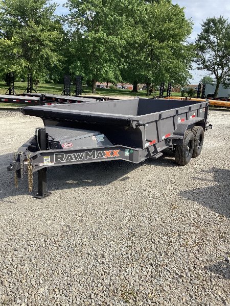 New 2026 RAWMAXX LPX14BP14K Dump Trailer 83X14 TA 22  SIDES (GVW:14000) SHADOW GRAY