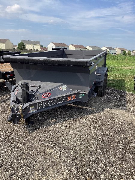 New 2025 RAWMAXX GDXK14BP14K Dump Trailer KNIGHT 83X14 TA 32  SIDES (GVW14000) SHADOW GREY