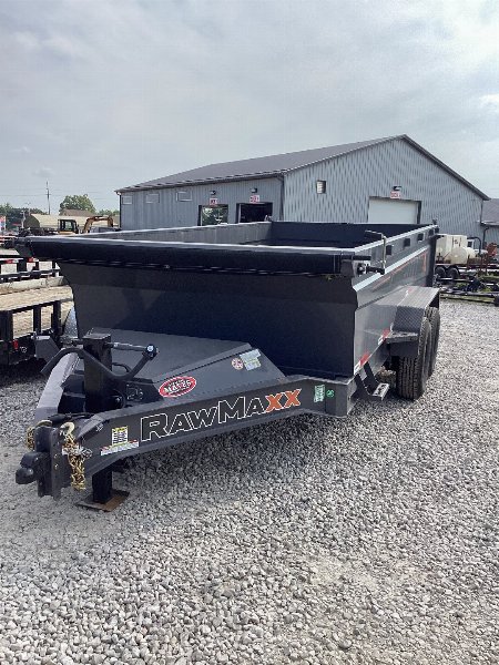 New 2025 RAWMAXX GDXK14BP14K Dump Trailer KNIGHT 83X14 TA 32  SIDES (GVW14000) SHADOW GREY