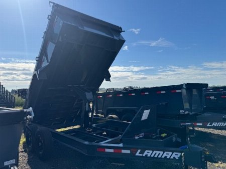 New 2025 Lamar Trailers 83" x 14' - 4,590 lbs - 9,410 lbs Dump Trailer 24" SIDES