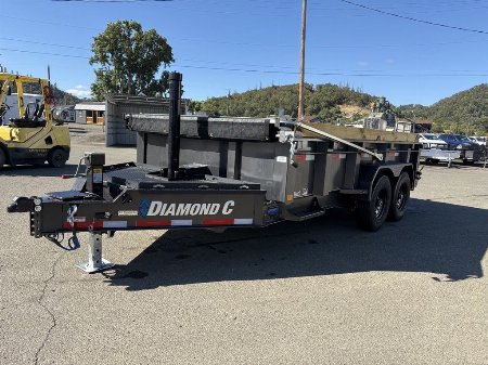 New 2025 Diamond C LPT207 82X14 LOW PROFILE 14K Dump Trailer METALLIC GRAY