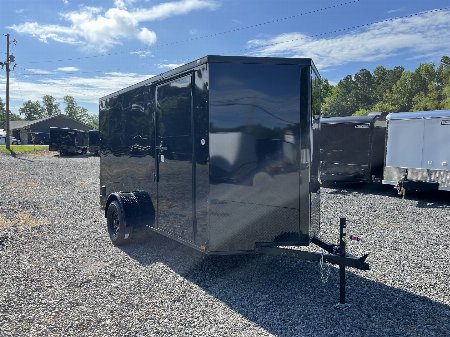 New 2025 Spartan Cargo 6x12 Enclosed Trailer, Blackout PKG, 6'3  Interior, Single Axle, Full Thermoply Ceiling Liner, STABLEDECK