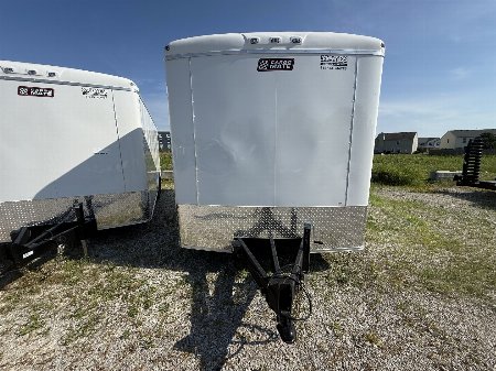 New 2026 CARGO MATE BL818TA5 Cargo / Enclosed Trailer 102X18 TA RAMP DOOR (GVW:14000) WHITE