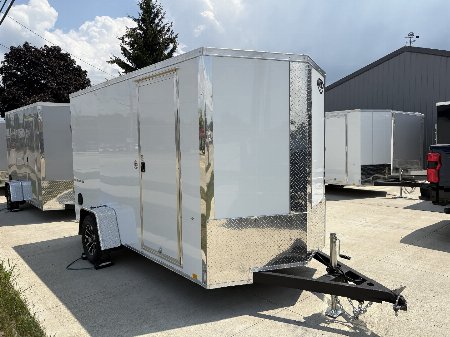 New 2025 IMPACT TRAILERS 6'X12' WHITE QUAKE CARGO Cargo / Enclosed Trailer